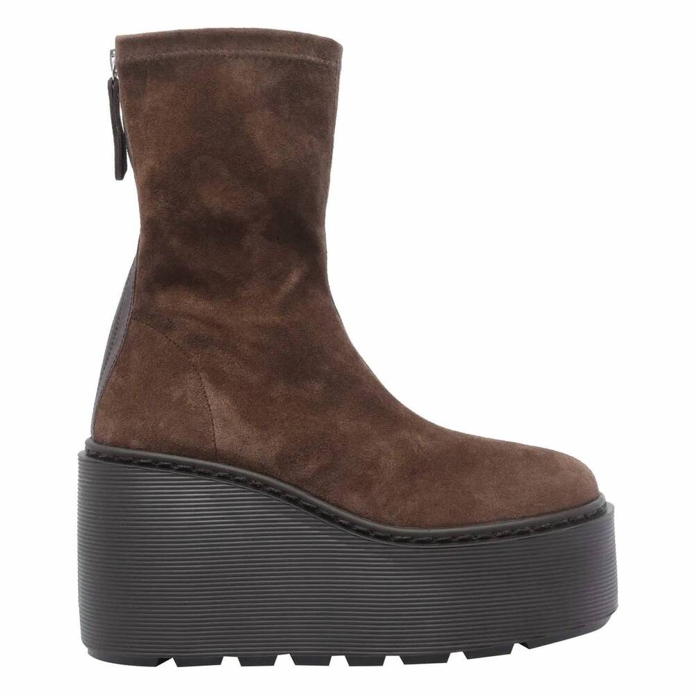 NEW VIC MATIE women's magnifico platform zip bootie in brown